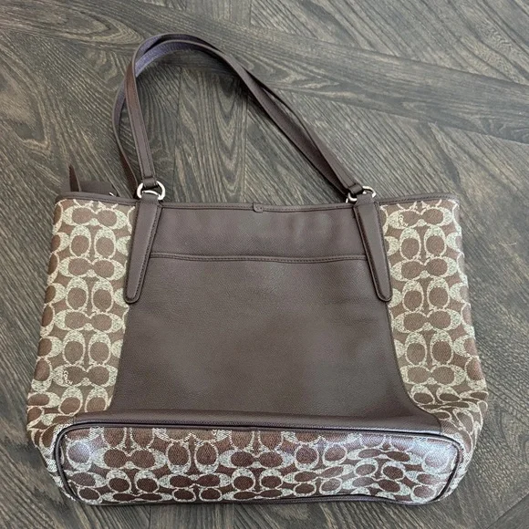 Coach Brown Signature Tote - Picture 2 of 7